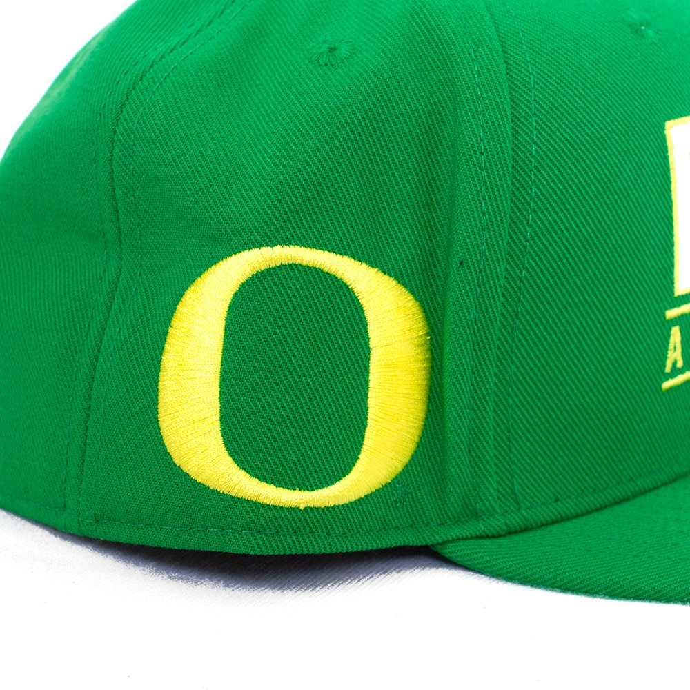 Classic Oregon O, Nike, Green, Flatbill, Polyester Blend, Accessories, Unisex, Pro, Athletics, Adjustable, Hat, 812081